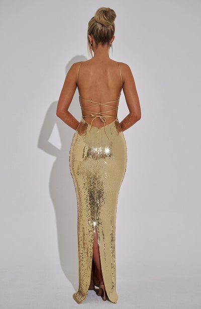 Dominique Maxi Dress - Gold