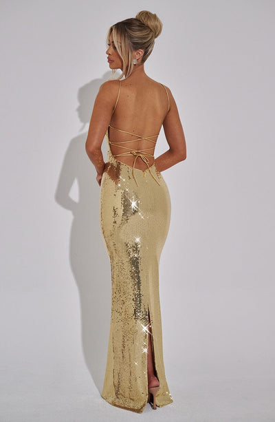 Dominique Maxi Dress - Gold