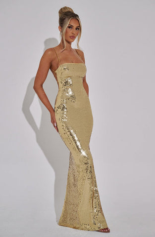 Dominique Maxi Dress - Gold