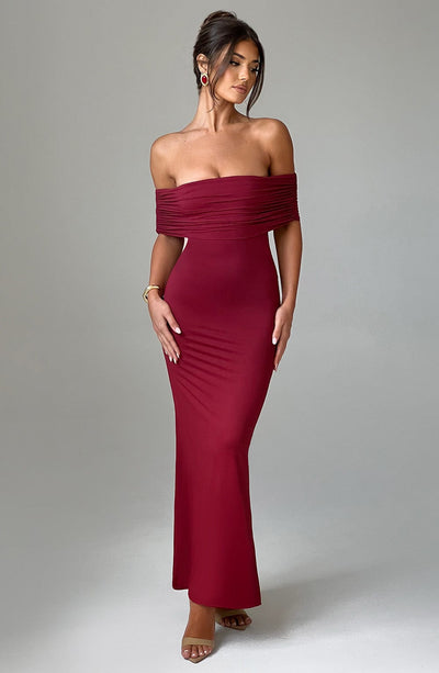 Jessie Maxi Dress - Burgundy