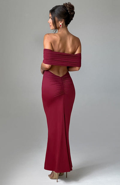 Jessie Maxi Dress - Burgundy