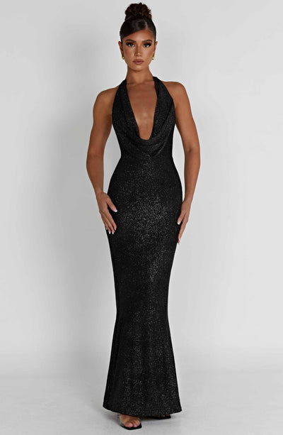 Jayden Maxi Dress - Black Sparkle