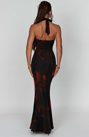 Jayden Maxi Dress - Fire Print