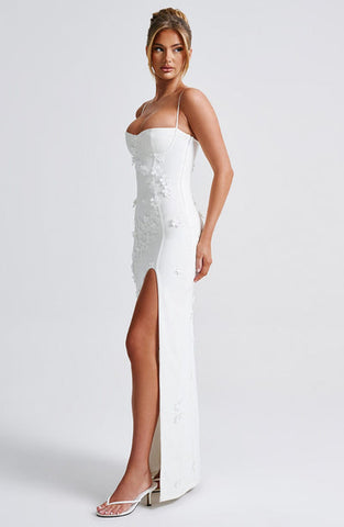 Jayla Maxi Dress - Ivory Lined