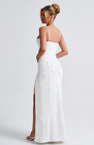 Jayla Maxi Dress - Ivory Lined