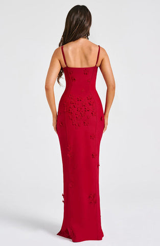 Jayla Maxi Dress - Red Lined