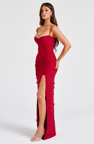 Jayla Maxi Dress - Red Lined