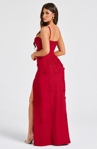 Jayla Maxi Dress - Red Lined