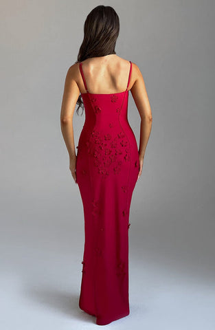 Jayla Maxi Dress - Red Lined