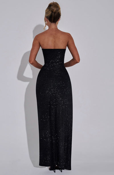 Esmeralda Maxi Dress - Black Sparkle