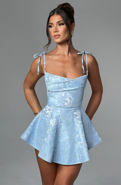 Marilyn Playsuit Dress - Blue