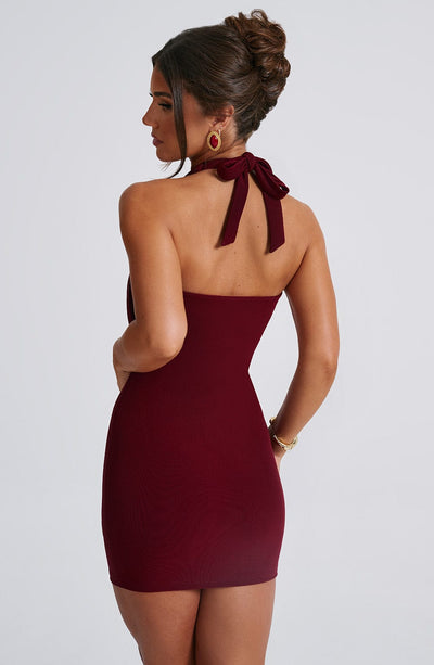 Morgan Mini Dress - Burgundy