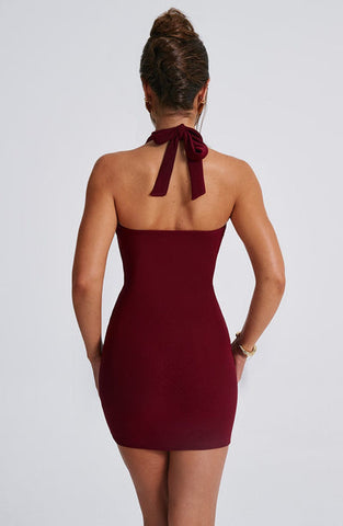 Morgan Mini Dress - Burgundy