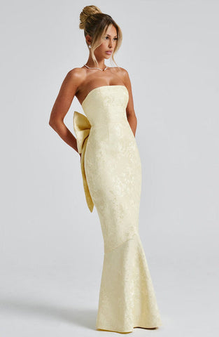 Mary Maxi Dress - Lemon