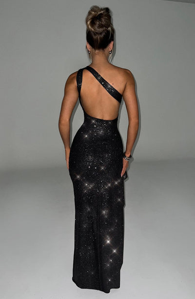 Leah Maxi Dress - Black Sparkle