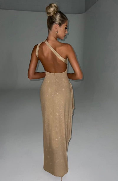 Leah Maxi Dress - Gold Sparkle