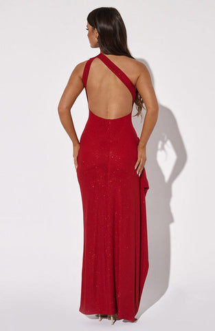 Leah Maxi Dress - Red Sparkle