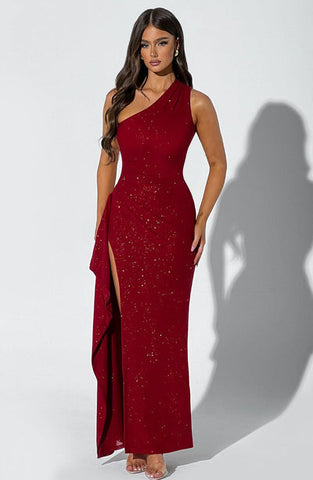 Leah Maxi Dress - Red Sparkle