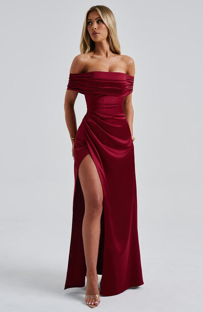 Kimberly Maxi Dress - Burgundy