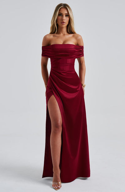 Kimberly Maxi Dress - Burgundy