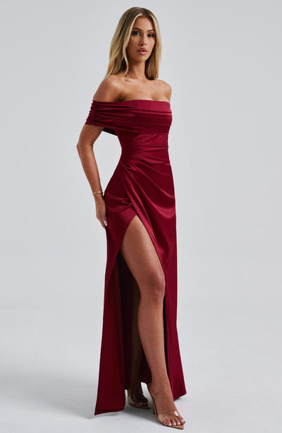 Kimberly Maxi Dress - Burgundy