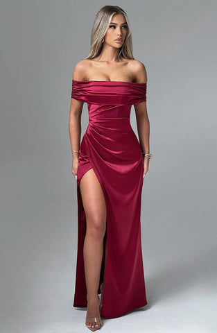 Kimberly Maxi Dress - Burgundy