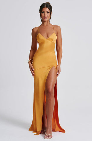 Kaylee Maxi Dress - Tangerine