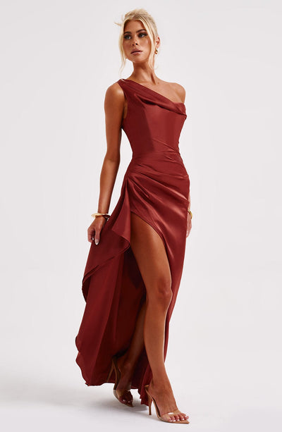 Gemma Maxi Dress - Rust