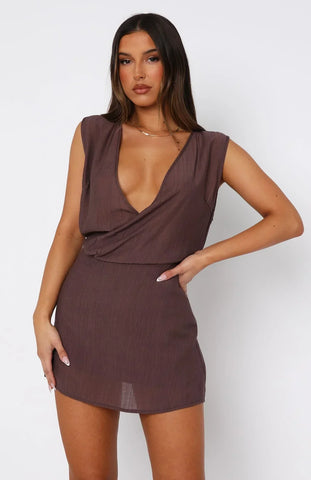 Ella Mini Dress Black Mocha