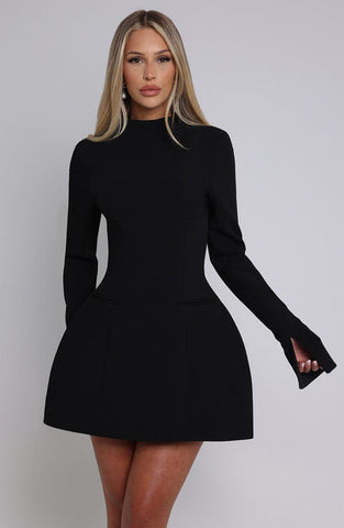 Elsa Mini Dress - Black