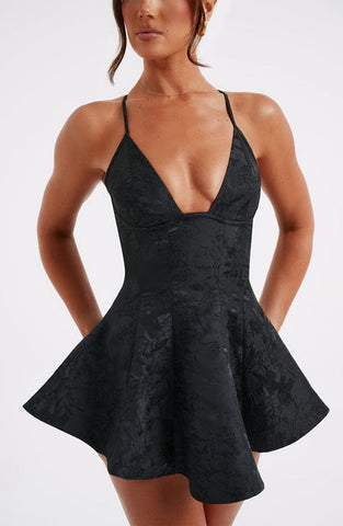 Marissa Playsuit Dress - Black