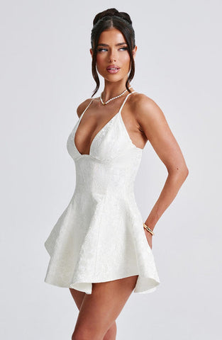 Marissa Playsuit Dress - Ivory