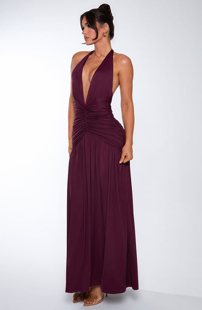 Antonia Maxi Dress - Cherry Lacquer