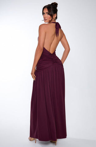 Antonia Maxi Dress - Cherry Lacquer