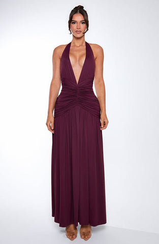 Antonia Maxi Dress - Cherry Lacquer