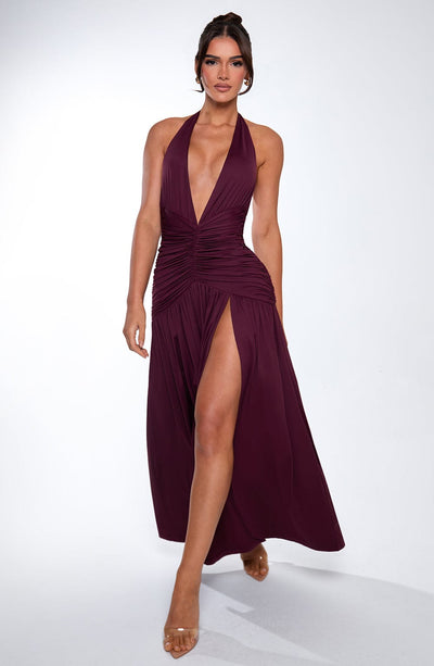 Antonia Maxi Dress - Cherry Lacquer