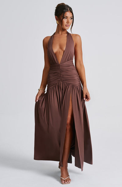 Antonia Maxi Dress - Chocolate