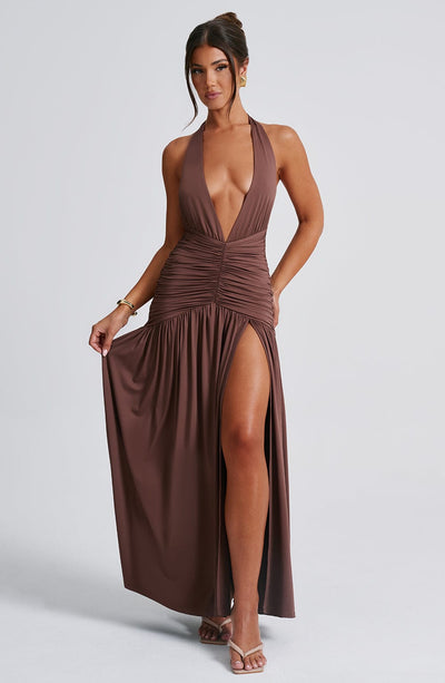 Antonia Maxi Dress - Chocolate