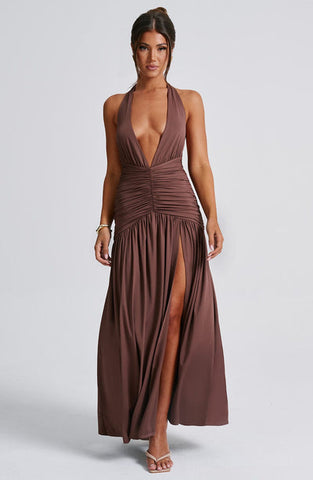 Antonia Maxi Dress - Chocolate