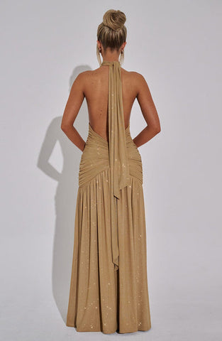 Antonia Maxi Dress - Gold Sparkle