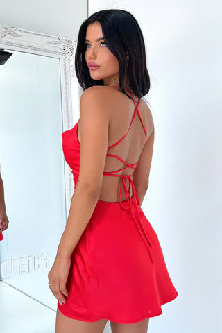 Catherine Mini Dress - Red