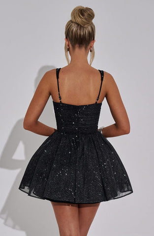 Meghan Mini Dress - Black Sparkle