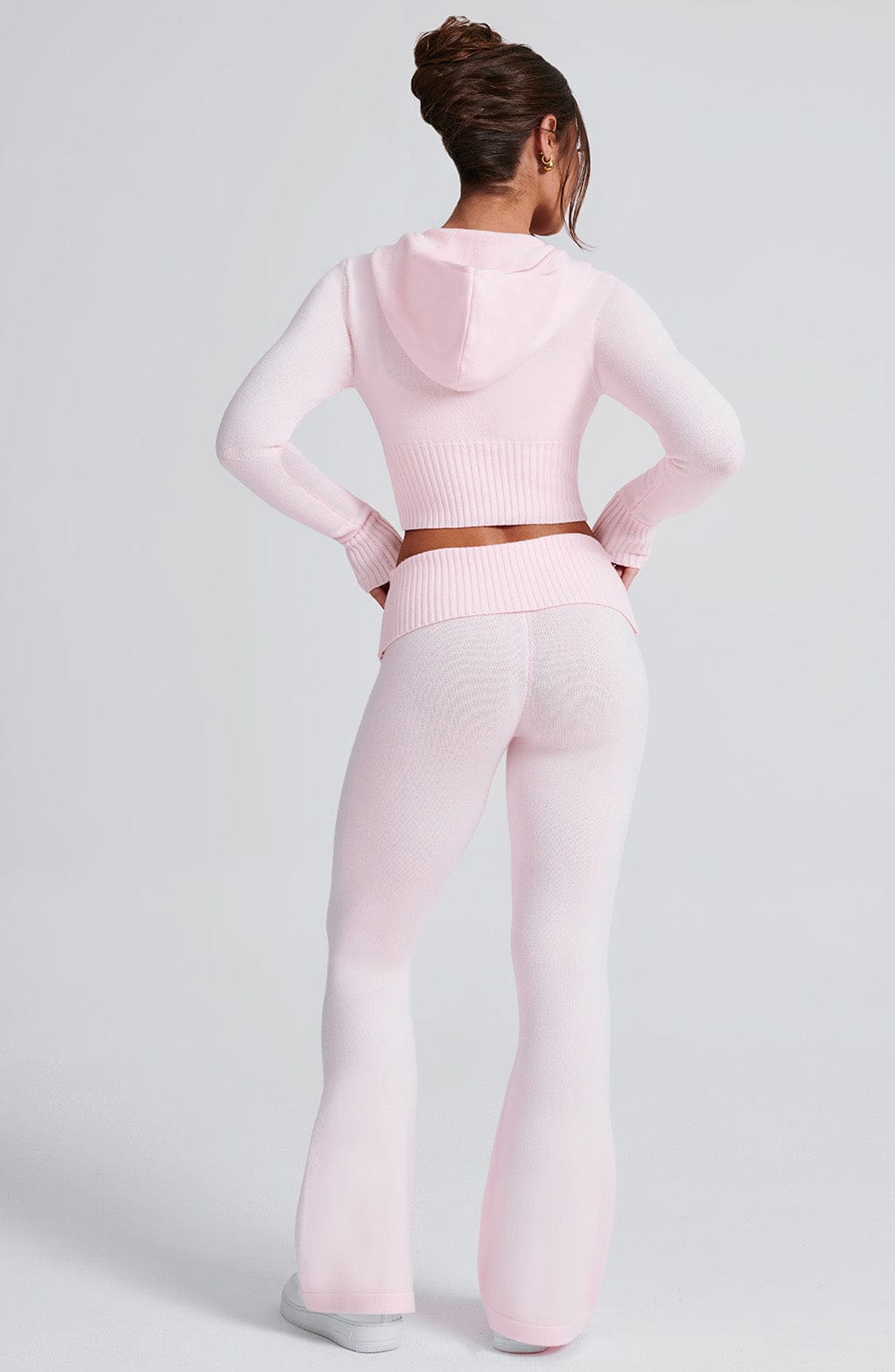 Aria Knit Hoodie Set - Pink