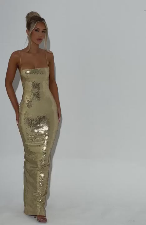 Dominique Maxi Dress - Gold