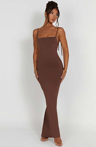 Mabel Maxi Dress - Chocolate