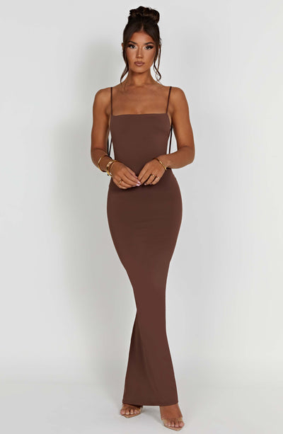 Mabel Maxi Dress - Chocolate