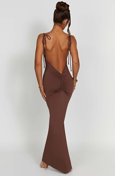 Mabel Maxi Dress - Chocolate