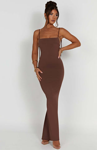 Mabel Maxi Dress - Chocolate