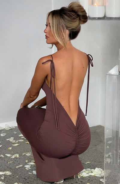 Mabel Maxi Dress - Chocolate