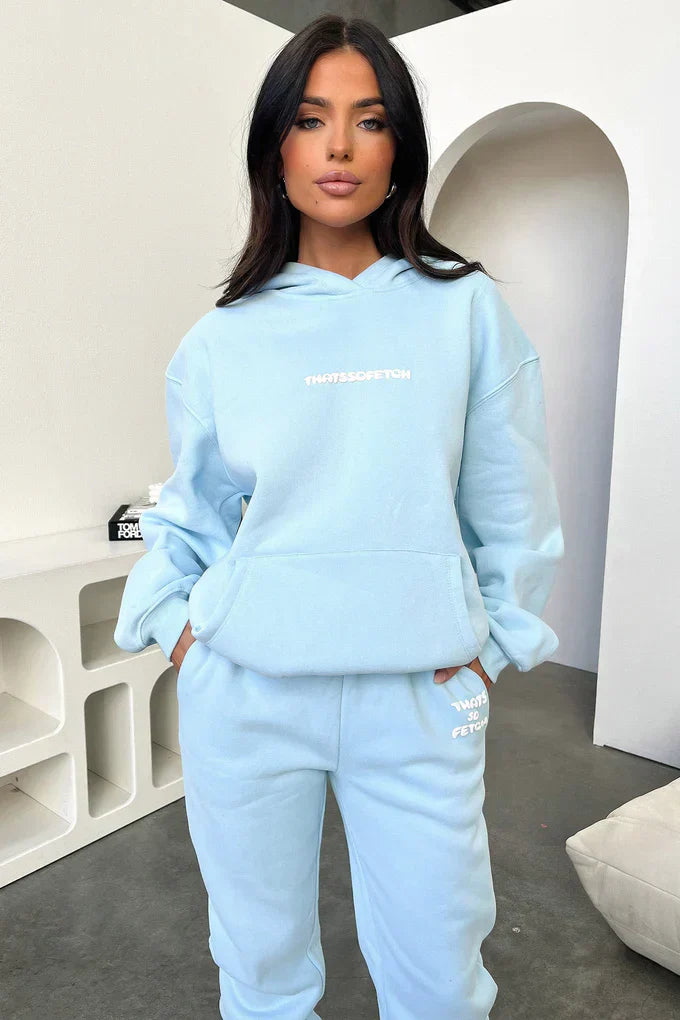 Oversize Hoodie Set - Pale Blue